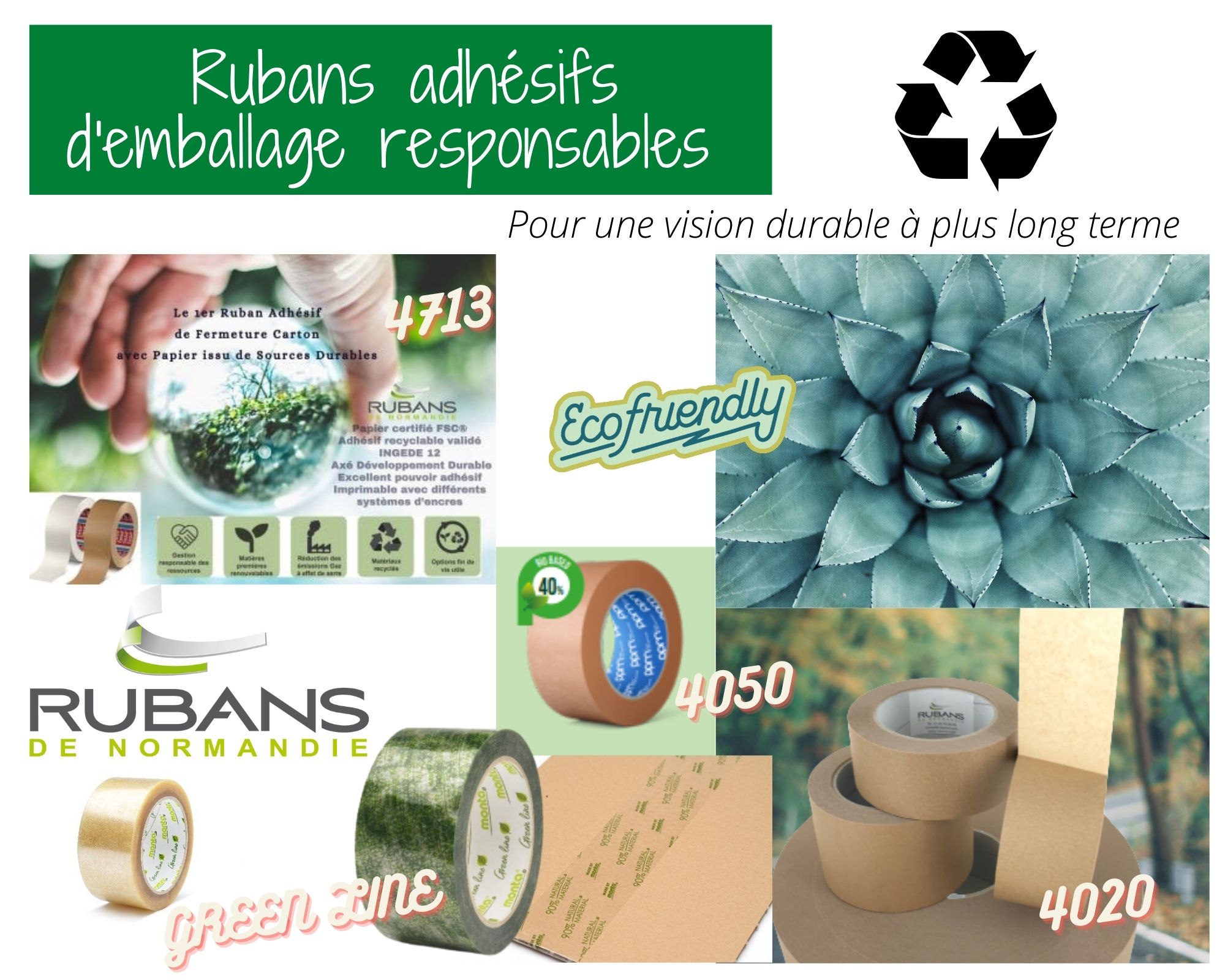 rubans adhésifs emballage éco-responsables