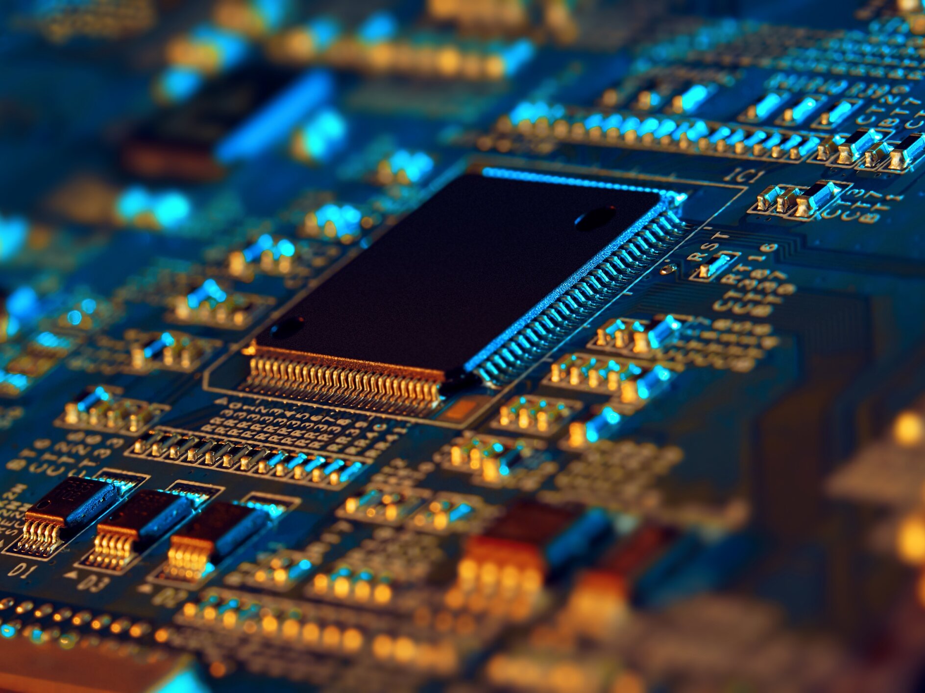 tesa electronics computer chip on circuit board ECT